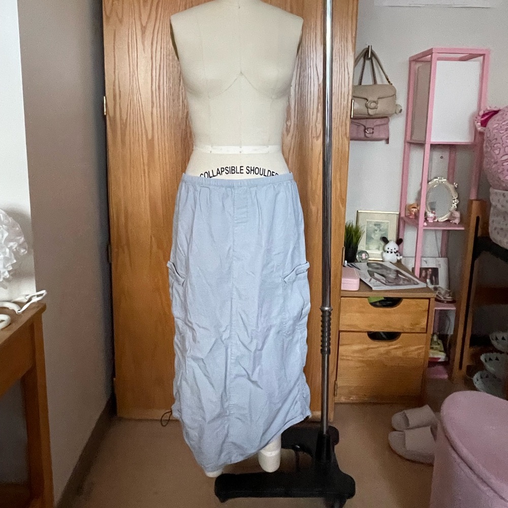 H&M Light Blue Midi Skirt